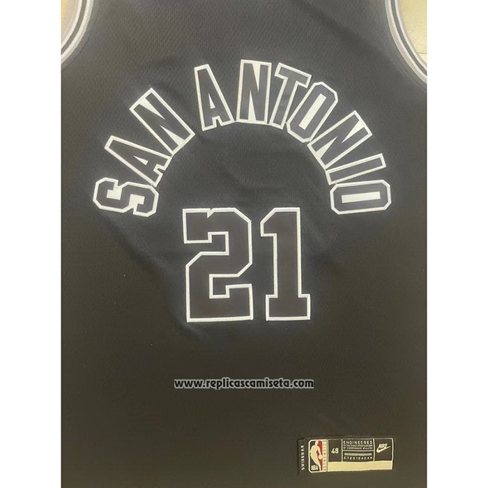Camiseta San Antonio Spurs Tim Duncan #21 Statement 2022-23 Negro